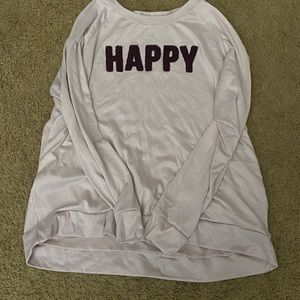 Light pink Happy long sleeved lounge shirt